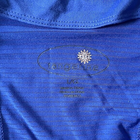 TANGERINE Full Zip Slim Athletic Fit Blue Vented Stretch Jacket Women Large - Picture 4 of 8